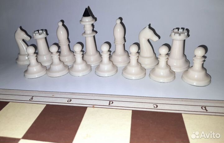 Шахматы СССР карболит, доска картон