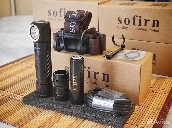 Фонарь налобный Sofirn HS40 с аккумулятором
