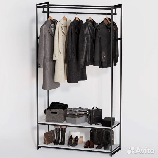 Стеллаж для одежды в стиле Лофт A22120-09-чб