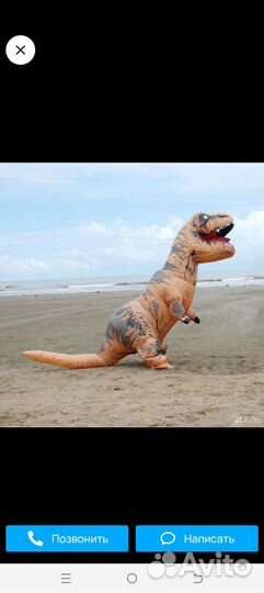 Костюм надувной Динозавр, Горилла, Лягушка и др