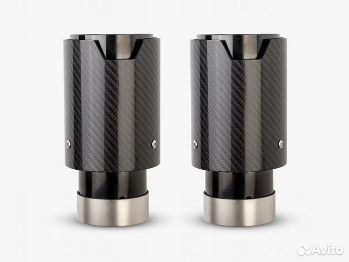 Насадки на глушитель M style 90 карбон чёрный