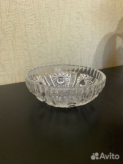 Хрустальная ваза для фруктов СССР