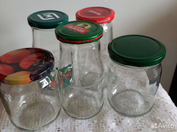 Банки 0,5л. винтовые с крышками. Доставка бесплатн