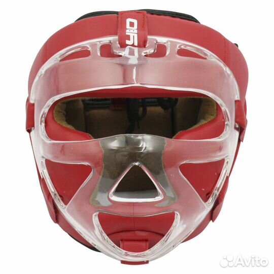 Шлем BoyBo с пластиковым забралом Flexy красный (р