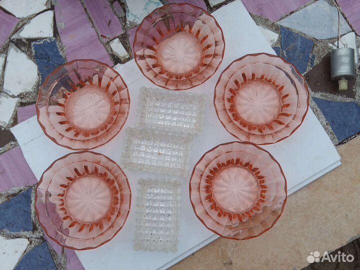 Солонки хрусталь гхз, розочки под варенье СССР