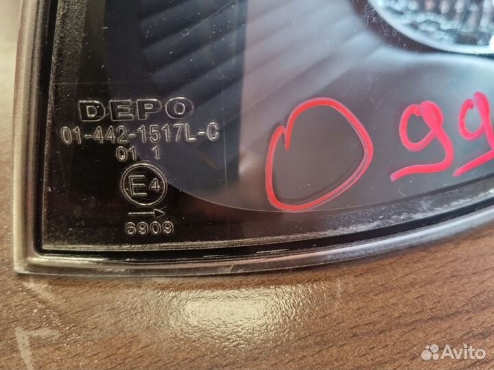 Указатель поворота левый белый для Opel Astra F