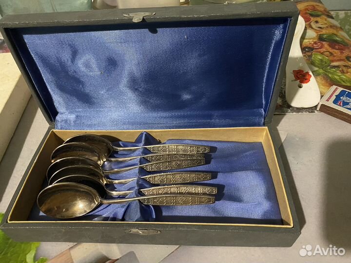 Набор ложек СССР 6шт мельхиор