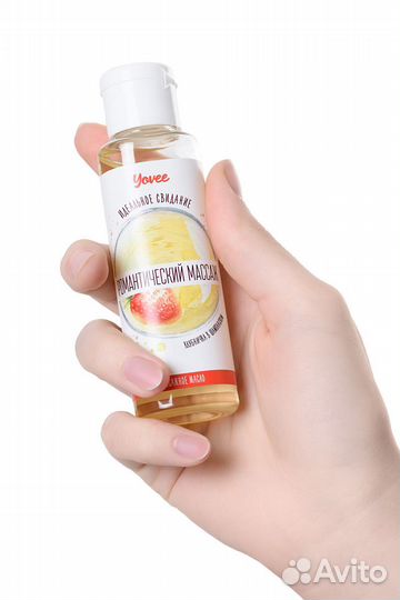 Масло для массажа «Романтический массаж» с ароматом клубники и шампанского - 50 мл