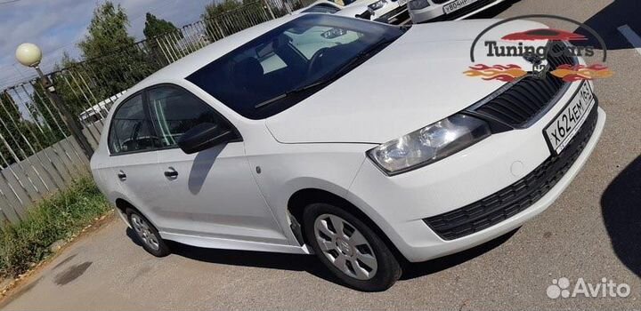 Накладки на пороги Шкода Рапид 2012-2020г.в