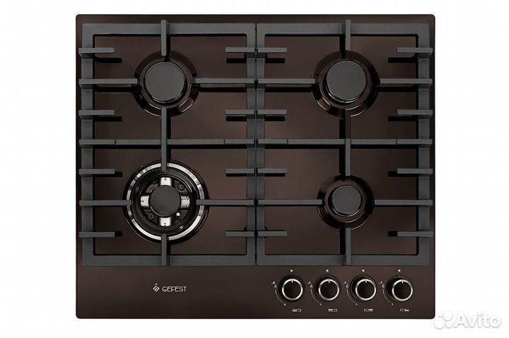Встраиваемая газовая поверхность gefest коричневый