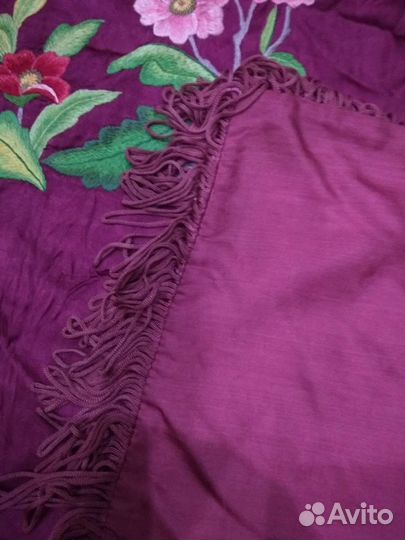 Покрывало китай шёлк бахрамой