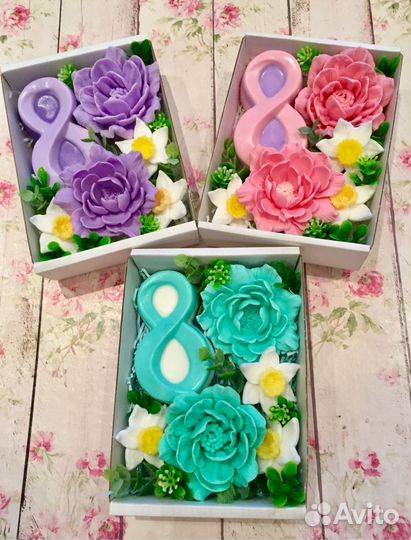 Мыло ручной работы, подарок 8 марта