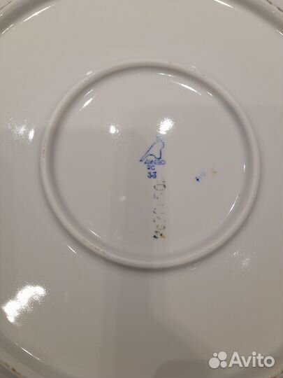 Большое блюдо фарфор дулево СССР