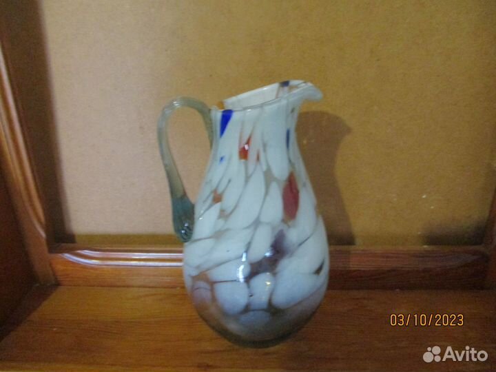 Кувшин стекло цветное СССР