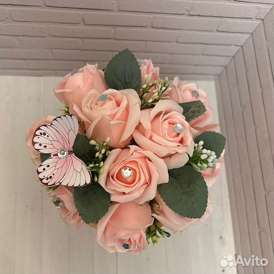 Подарок девушке букет из мыльных роз