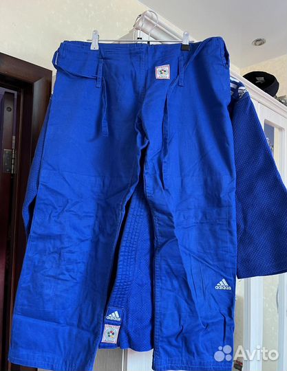 Кимоно для дзюдо синие адидас оригинал