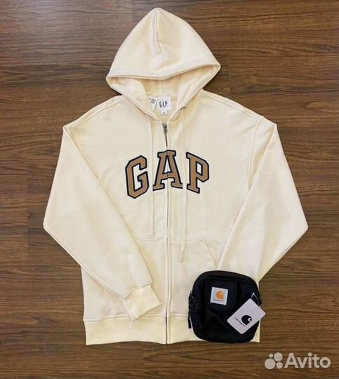 Gap зип худи бежевое