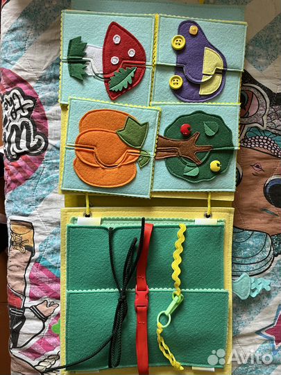 Развивающая книга из фетра