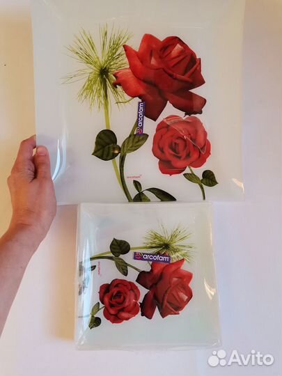 Новый набор из 7 тарелок с розами arcofam