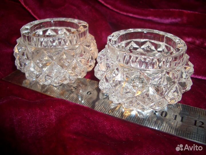 Хрустальная Солонка Советский Винтаж Россия СССР