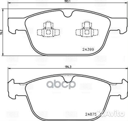 PF 1053 Колодки тормозные volvo XC 60 08- перед