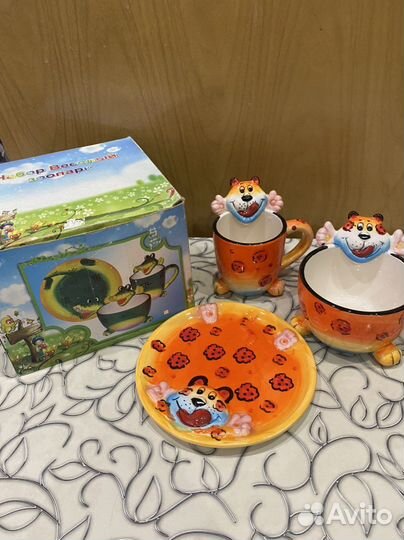 Набор детской посуды Веселый зоопарк