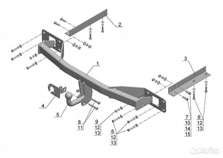 Фаркоп на opel meriva