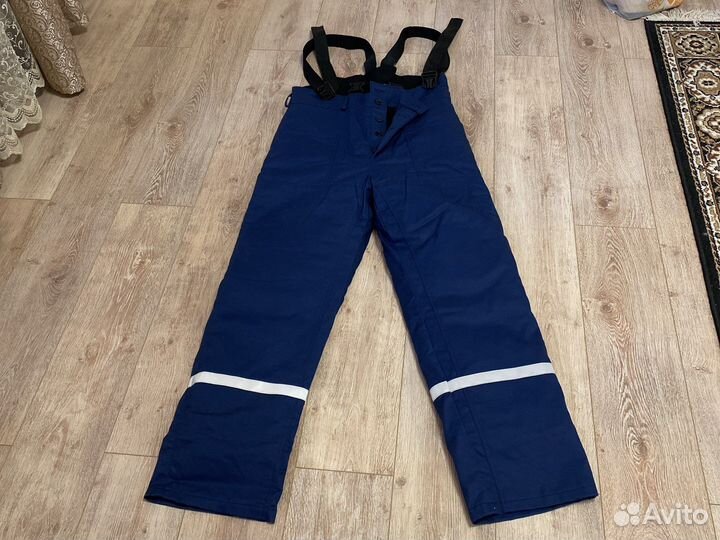 Ватные штаны-комбинезон