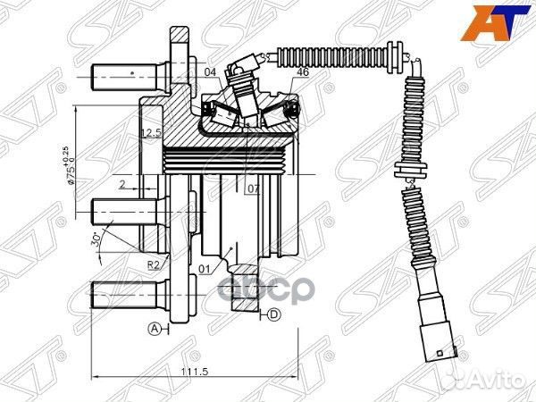 Ступичный узел перед ssang yong kyron 05/rexto