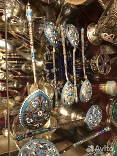 Серебро с эмалями 88 проба