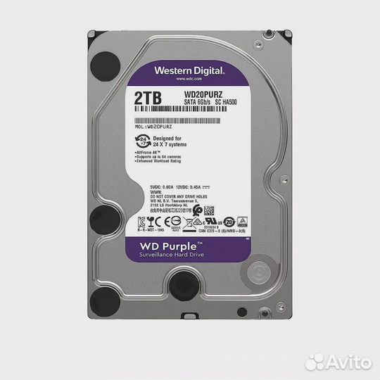 Серверный жёсткий диск, HDD, WD, WD20purz, SATA, 3,5