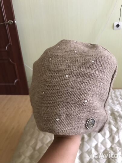 Комплект зимняя шапка с косынкой