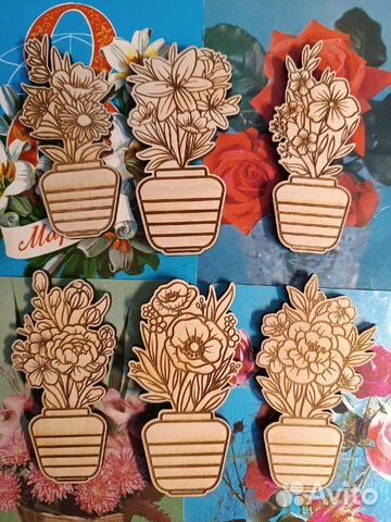 Магнитики на 8 марта