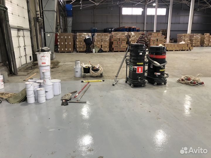 Эпоксидное двухкомпанентное тонкослйное покрытие для склада