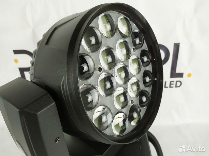 Вращающаяся голова Wash Beam Zoom PL 19x15 rgbw