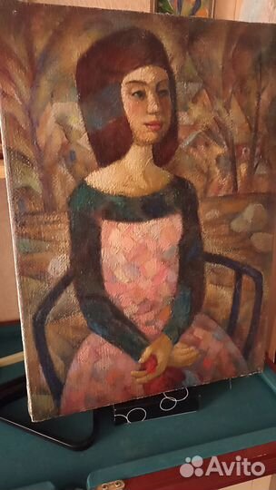 Картина маслом на холсте Армянка 2001 оригинал