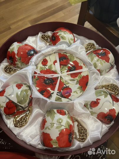 Чайный сервиз на 6 персон 24ct golden plated