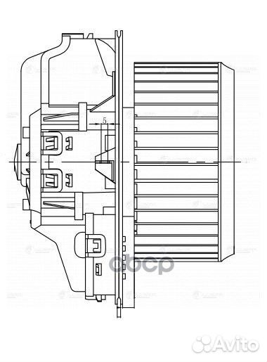 Э/вентилятор отоп. для а/м VW Touareg II (10)