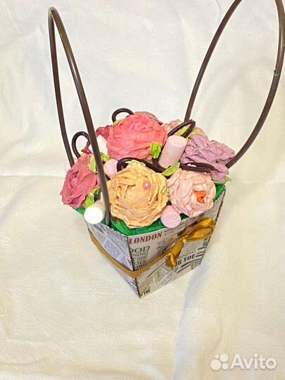 Сладкие букеты из зефира