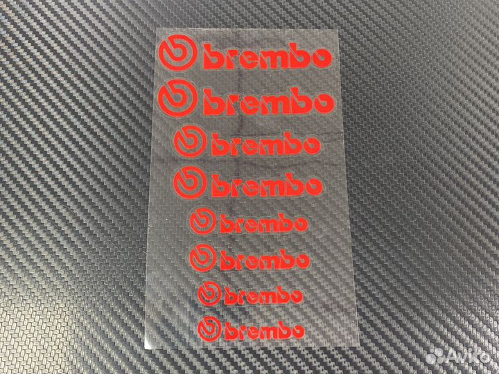 Наклейки на суппорта Brembo красные