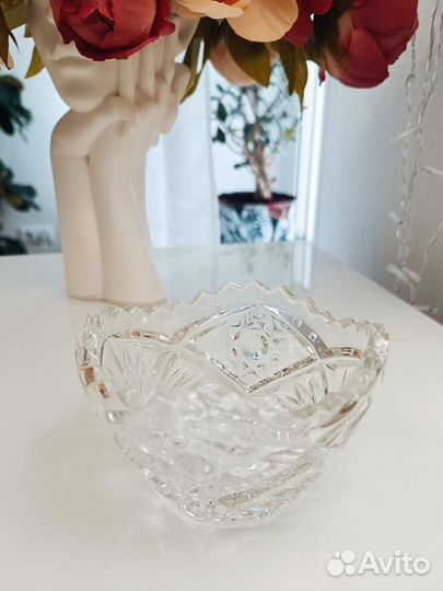 Конфетница салатник хрусталь СССР