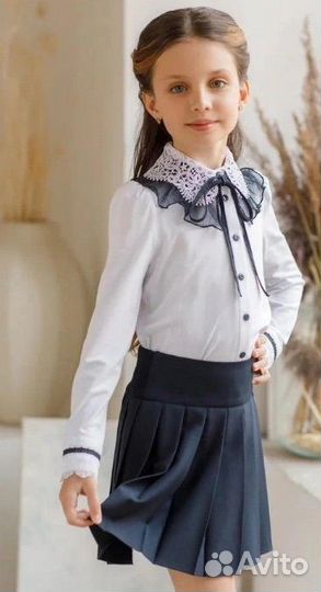 Школьная блузка Розовый какаду