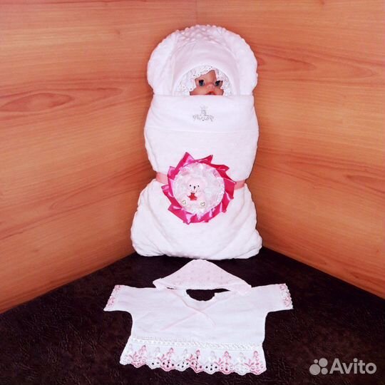 Новый конверт на выписку для девочки