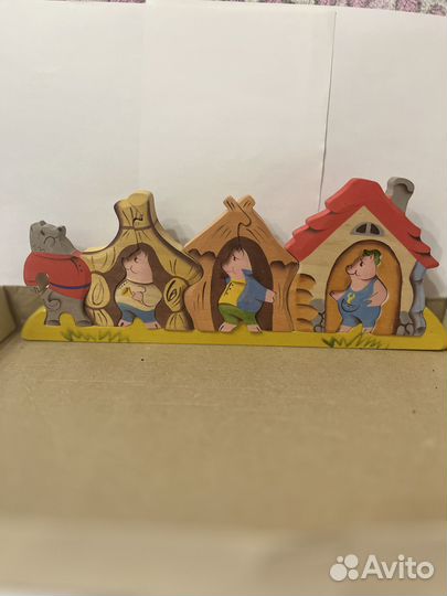 Сказки дерева 3 поросенка игра-пазл