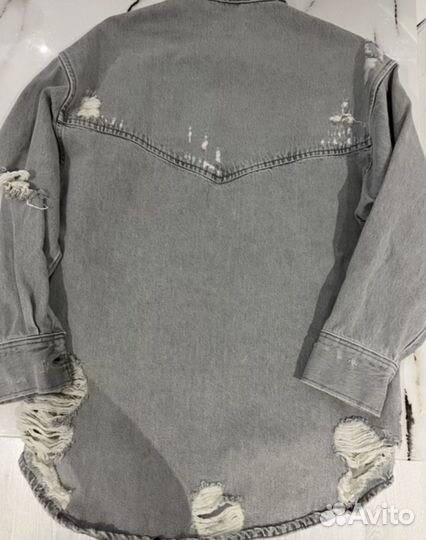 Джинсовая рубашка zara