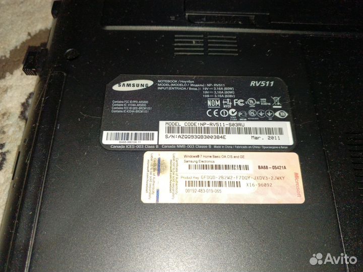 Ноутбук Samsung NP-RV511E