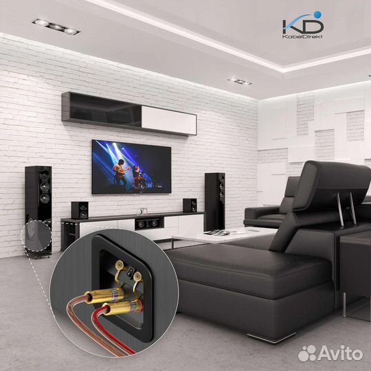 Бананы Kabel Direkt для акустики, Би-вайринг