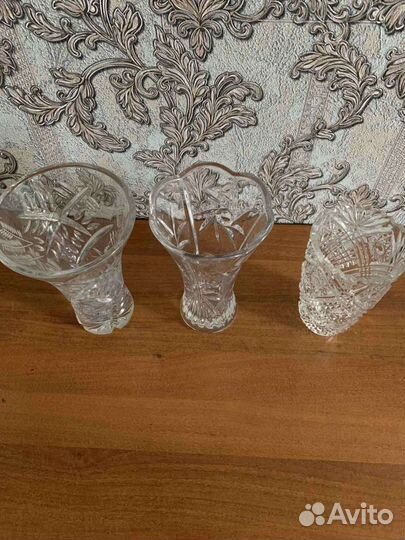 Хрустальная посуда,вазы,кружки