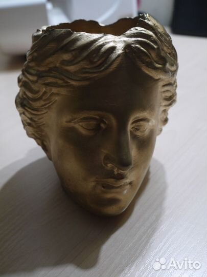 Ваза гипсовая/ дизайнерское кашпо для цветов