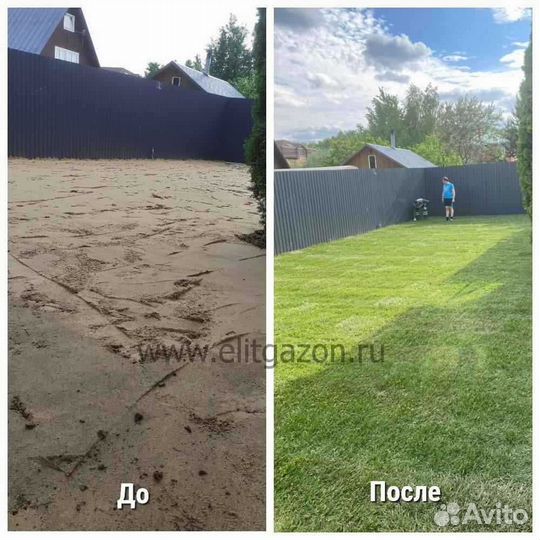 Укладка газона